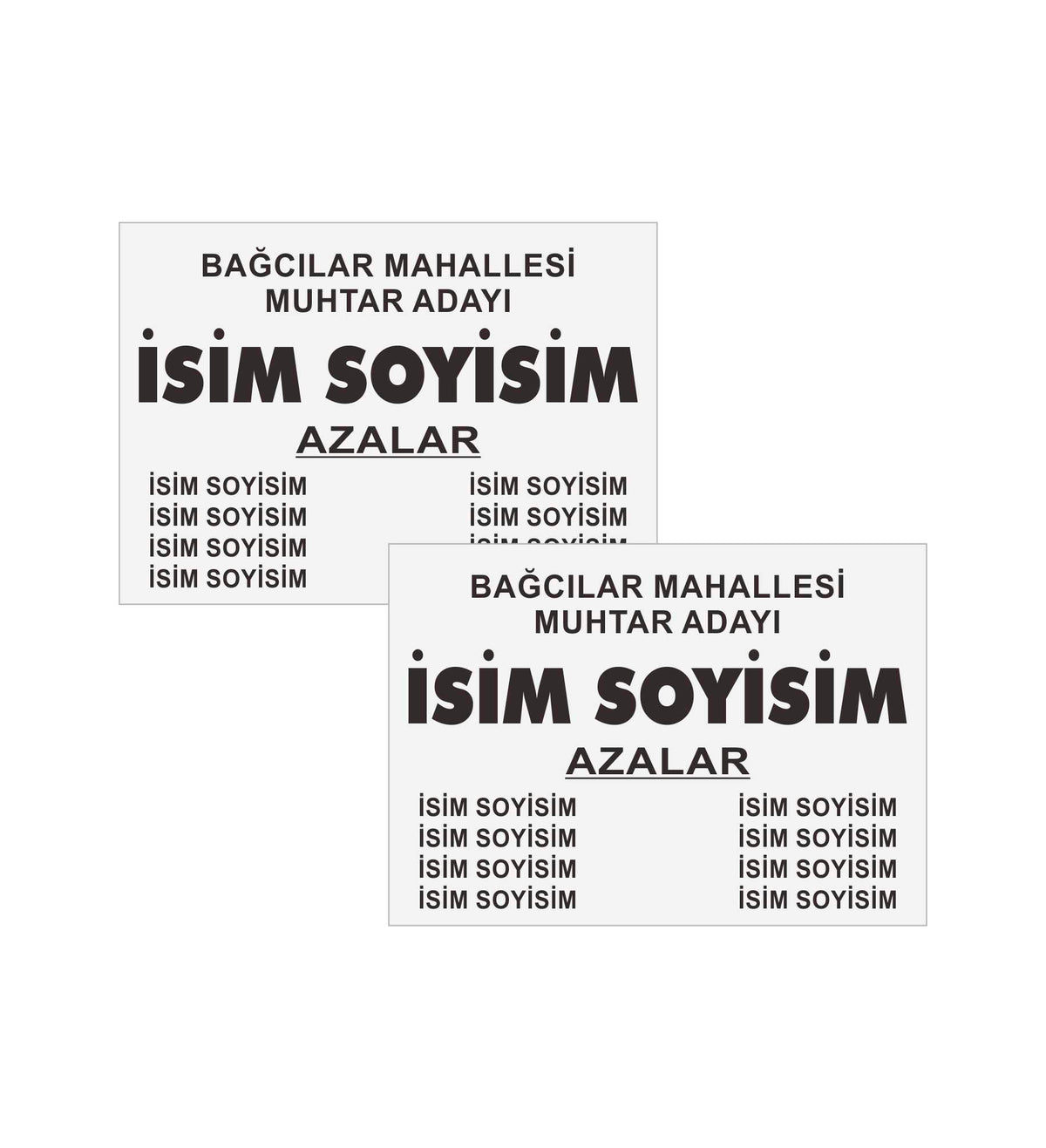 Muhtar Adayı Seçim Kağıdı